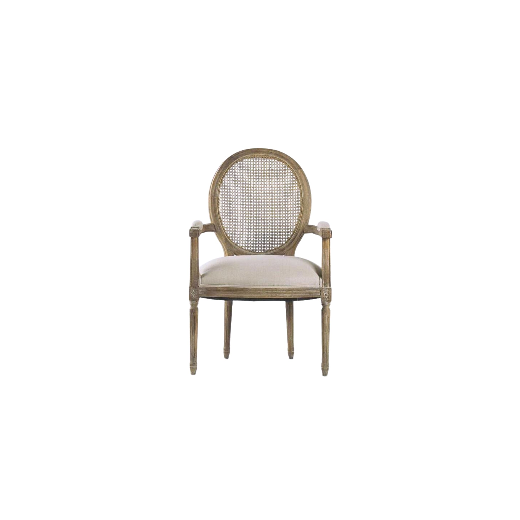 Medallion Arm Chair, Caned Back