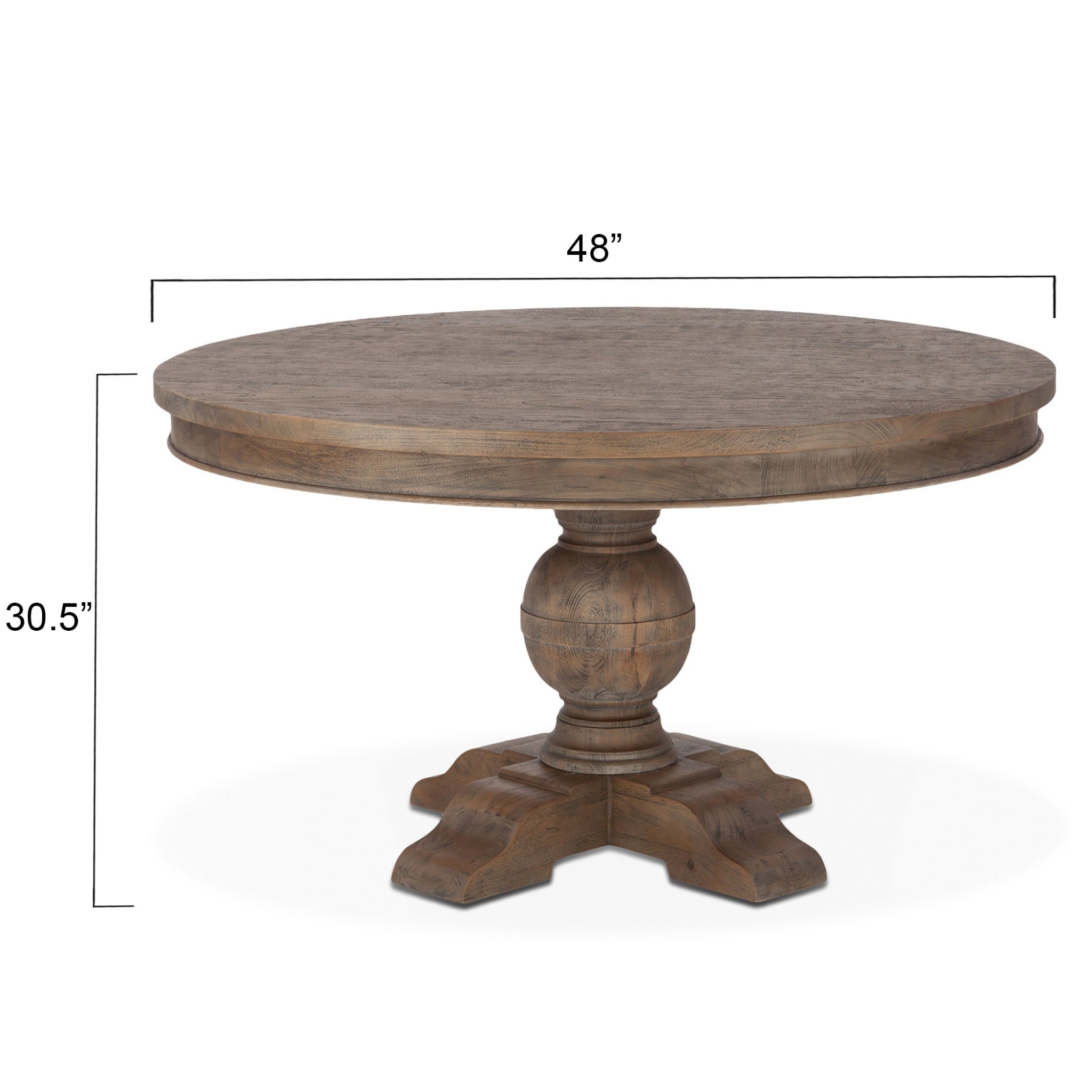 Chatham Downs 48-Inch Mango Wood Table for Compact Dining Spaces