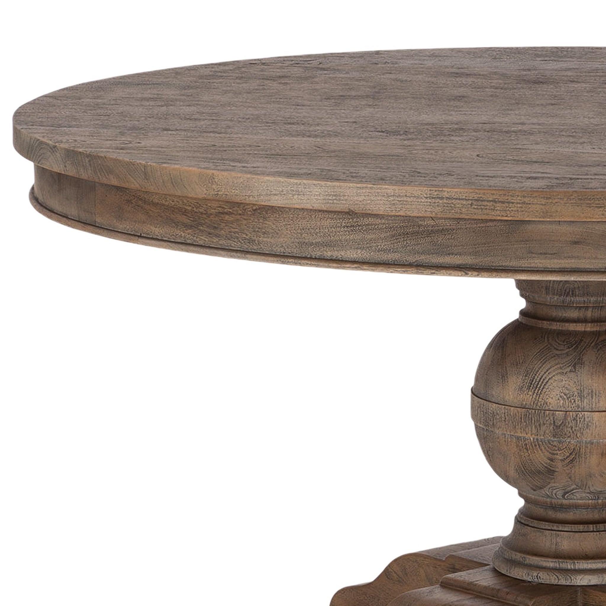 Chatham Downs Heirloom-Quality Round Table in Weathered Teak