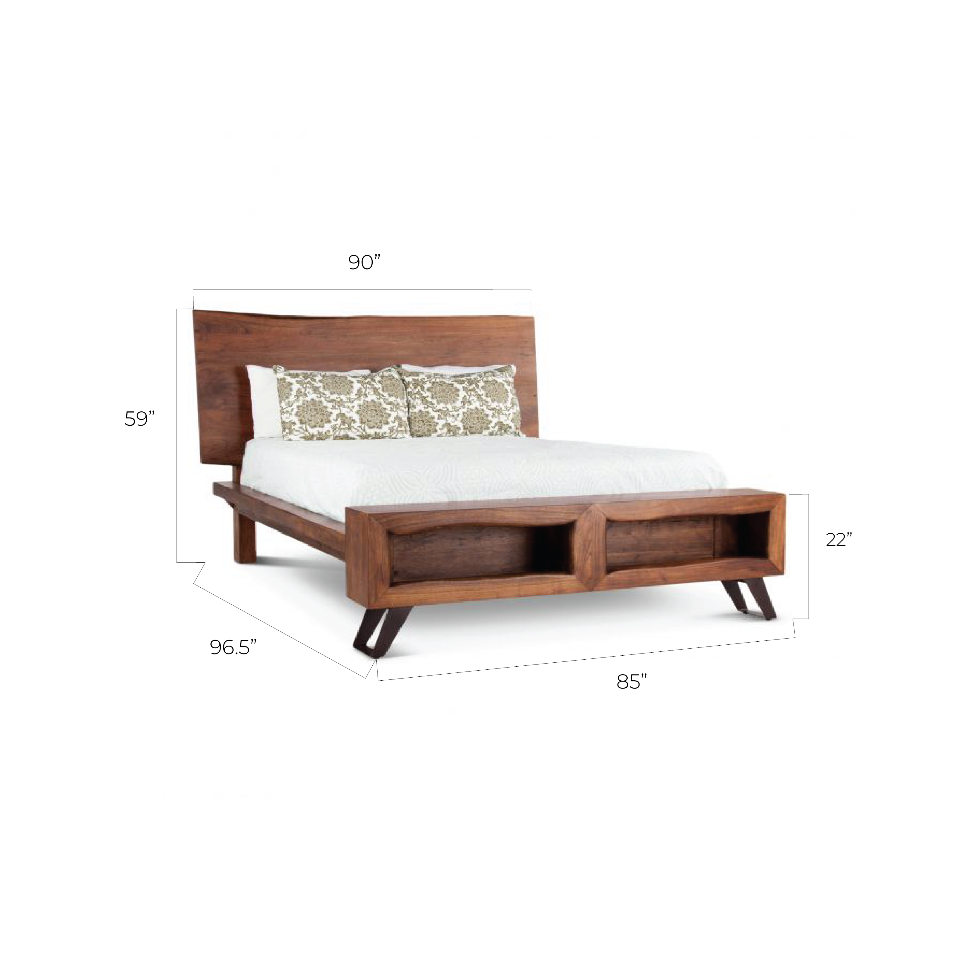 Nottingham Bed, Walnut