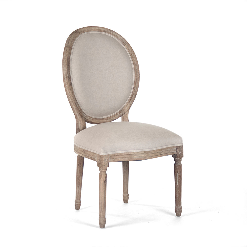 Medallion Side Chair, Limed Oak