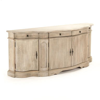 Ash grey Courbet Buffet Table with European style and versatile storage.