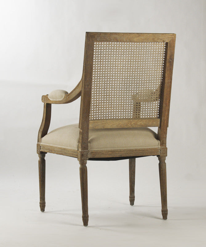 One Allium Way® Linen King Louis Back Arm Chair
