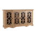 Solid mango wood Pengrove Sideboard with three spacious shelves for storage and display